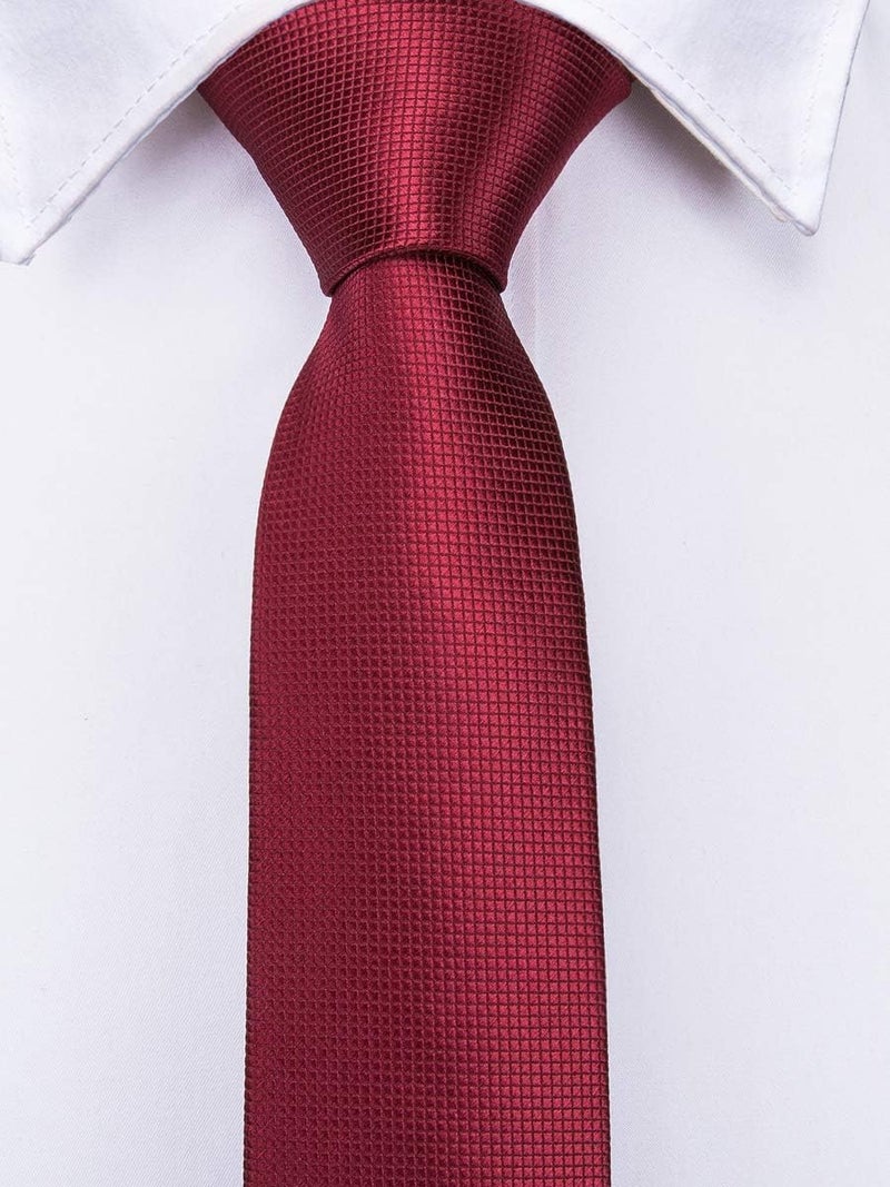 Dubulle Ties for Boys Self Tie Silk Paisely Striped Kids Necktie and Pocket Square Set for Age 8-11 - Image 3